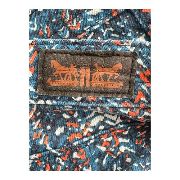 Levis Jeans Womens 27 Mid Rise Skinny Ankle Blue Print Cotton Stretch Pockets - Picture 5 of 9